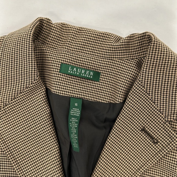 Ralph Lauren Lined Jacket Blazer Coat Top Brown/Camel - Picture 4 of 5